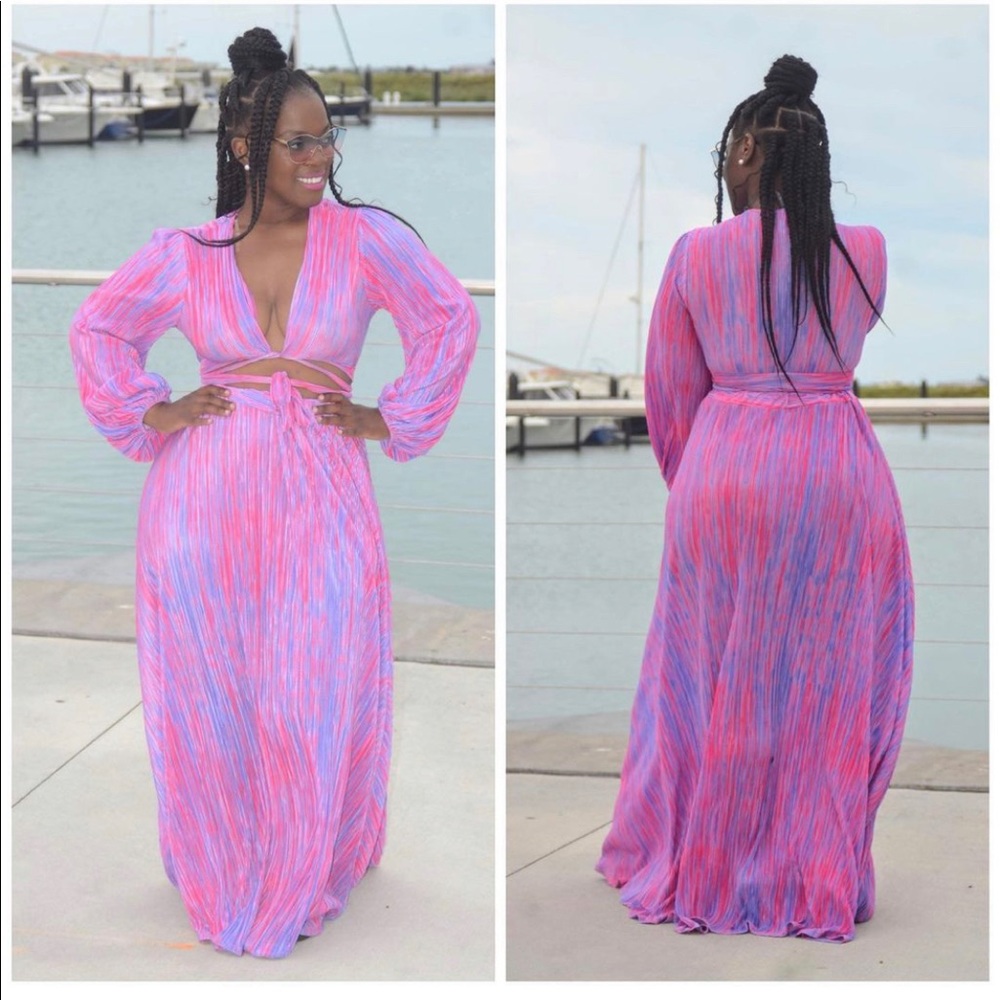 Pleated skirt set